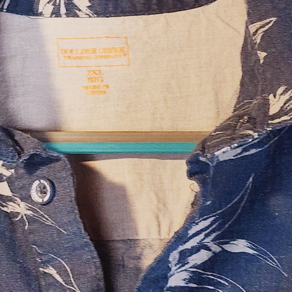 Boulder Creek Trading Company Blue Short Sleeve Floral Print Shirt Size Big 2XL - Picture 7 of 16